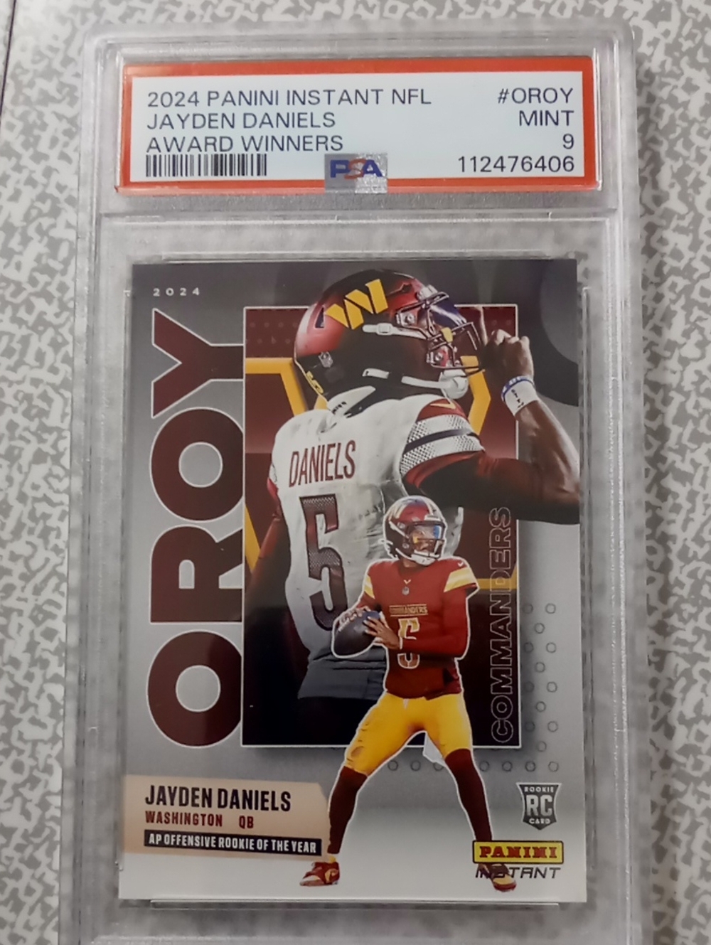 Panini Maroon, Gold & White Jayden Daniels Rookie Card - Commanders